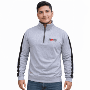 BUZO CERRADO GRIS-NEGRO