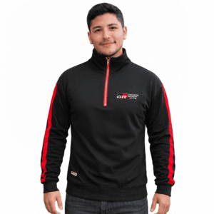 BUZO CERRADO NEGRO-ROJO