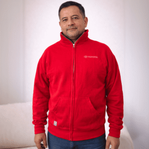 HOODIE ABIERTO ROJO