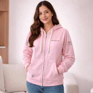 HOODIE ABIERTO ROSADO CON CAPOTA
